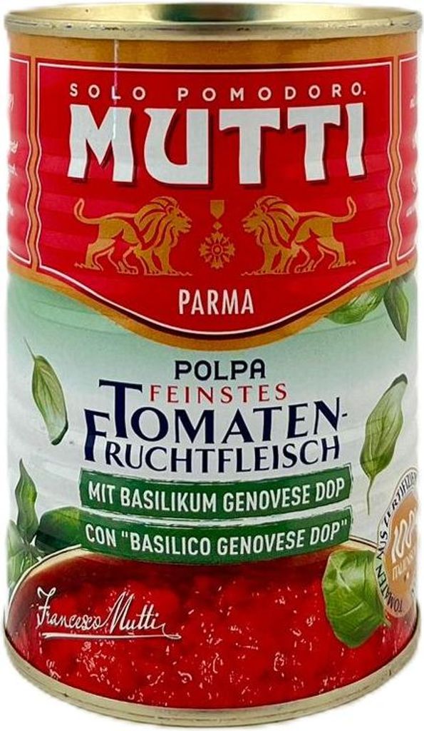 Mutti Polpa pomodori tagliati finemente con basilico 400g Immagine del prodotto 