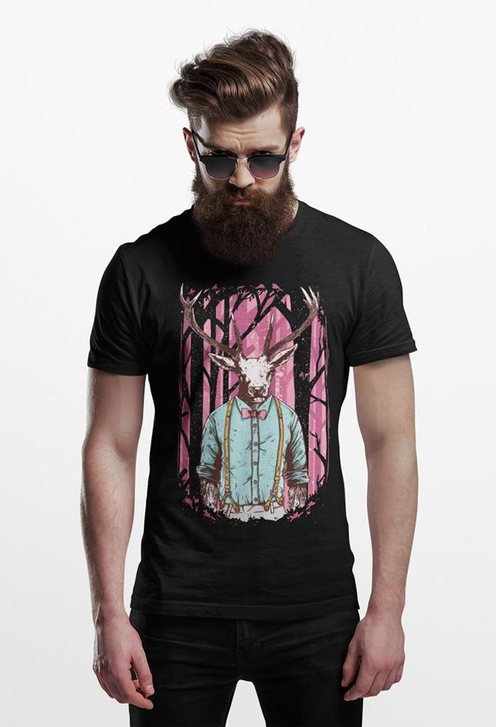 D&B Uni Polo ST00037 Deer Schwarz-Größe S