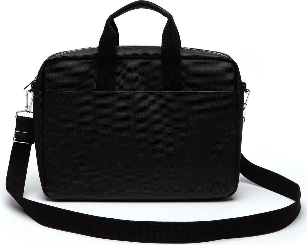 LACOSTE Laptoptasche Umhängetasche mit Laptopfach Men's Classic Computer Bag Black schwarz