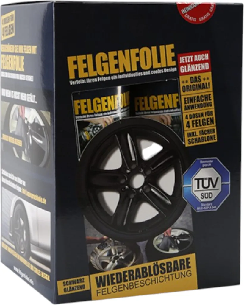 Protéger et Peindre vos Jantes Kit mibenco Noir Brillant Spray Pelable