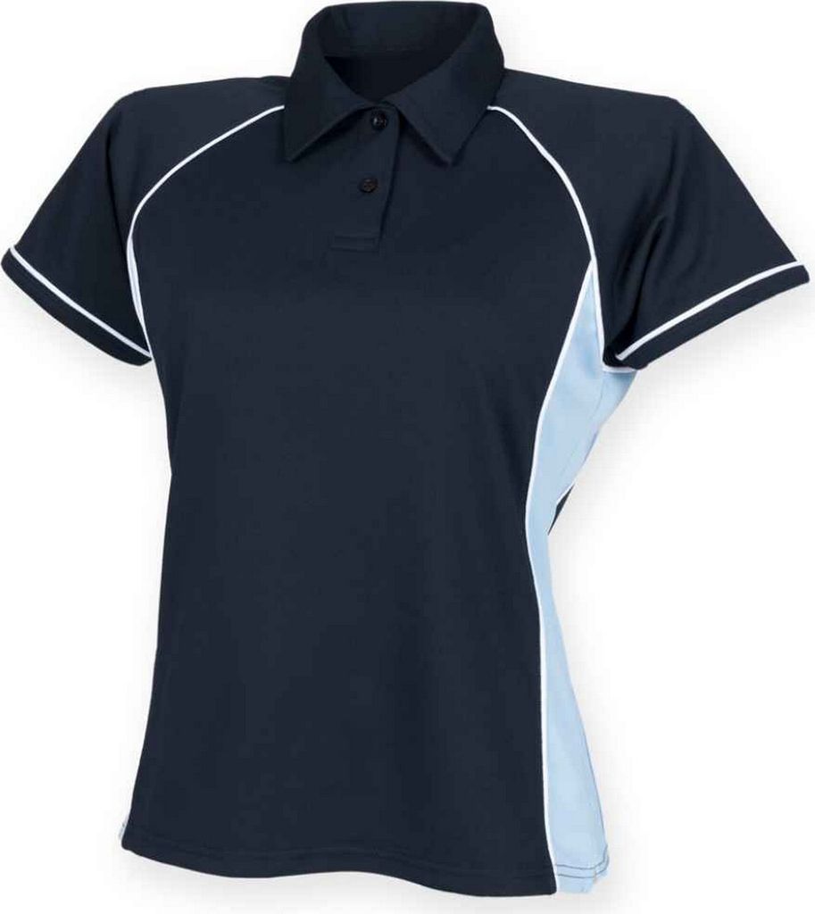 Finden & Hales - Poloshirt für Damen PC5629 (36 DE) (Marineblau/Himmelblau/Weiß)