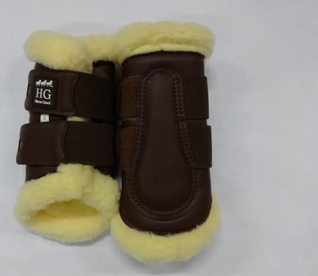 Horseguard Protection Boots avec fourrure marron taille L pour chevaux