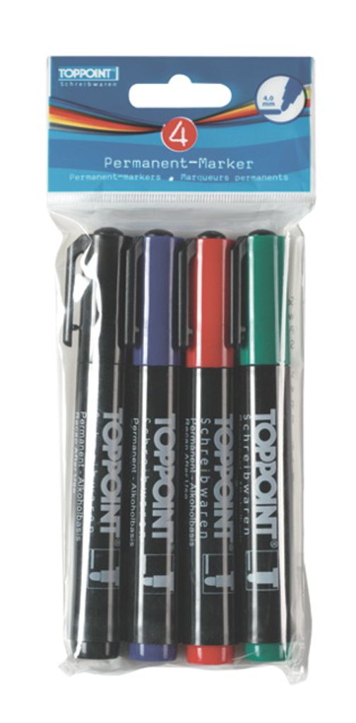 Toppoint Permanentmarker 4 Stück