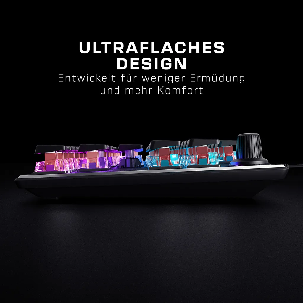 Clavier gaming Vulcan TKL AIMO Turtle Beach anti-fatigue Red Switch