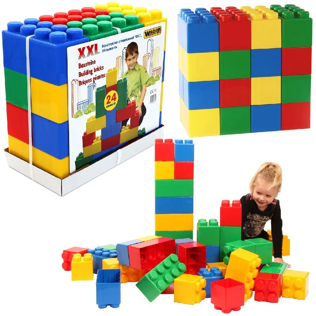 Blocs de construction géants pour enfant : lot de 24 pièces multicolores