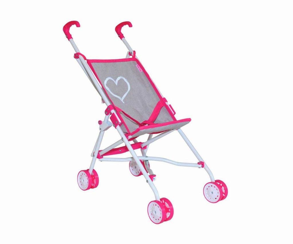 Milly Mally Doll Pram Julia Prestige 54 Cm Pink/Grey