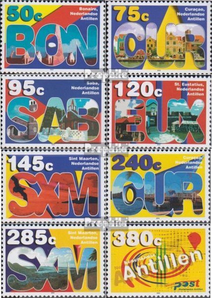 Briefmarken Niederländische Antillen 2003 Mi 1254-1261 (kompl.Ausg.) postfrisch Freimarken