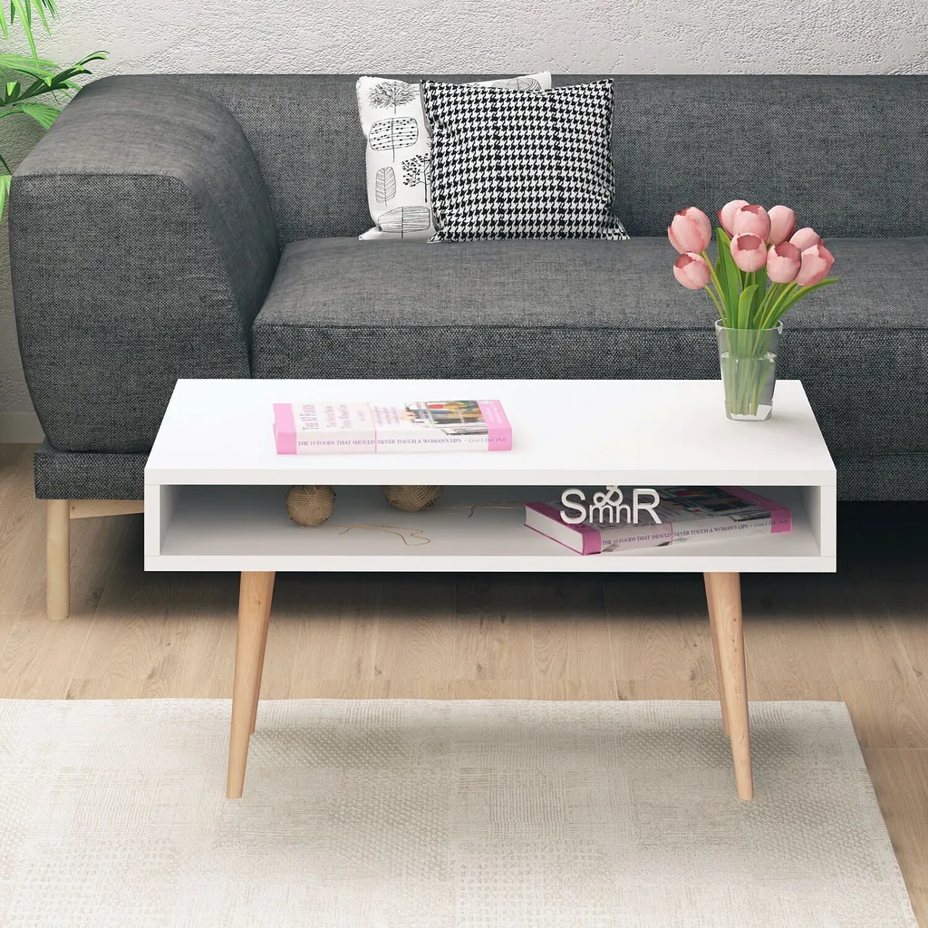 Offerta Tavolino Caffè Bianco Skye Decor Via | Prezzo Imbattibile 80cm