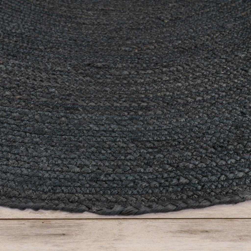 Teppich Rund Wohnzimmer Jute Boho Ethno Muster Modern Produktbild 2