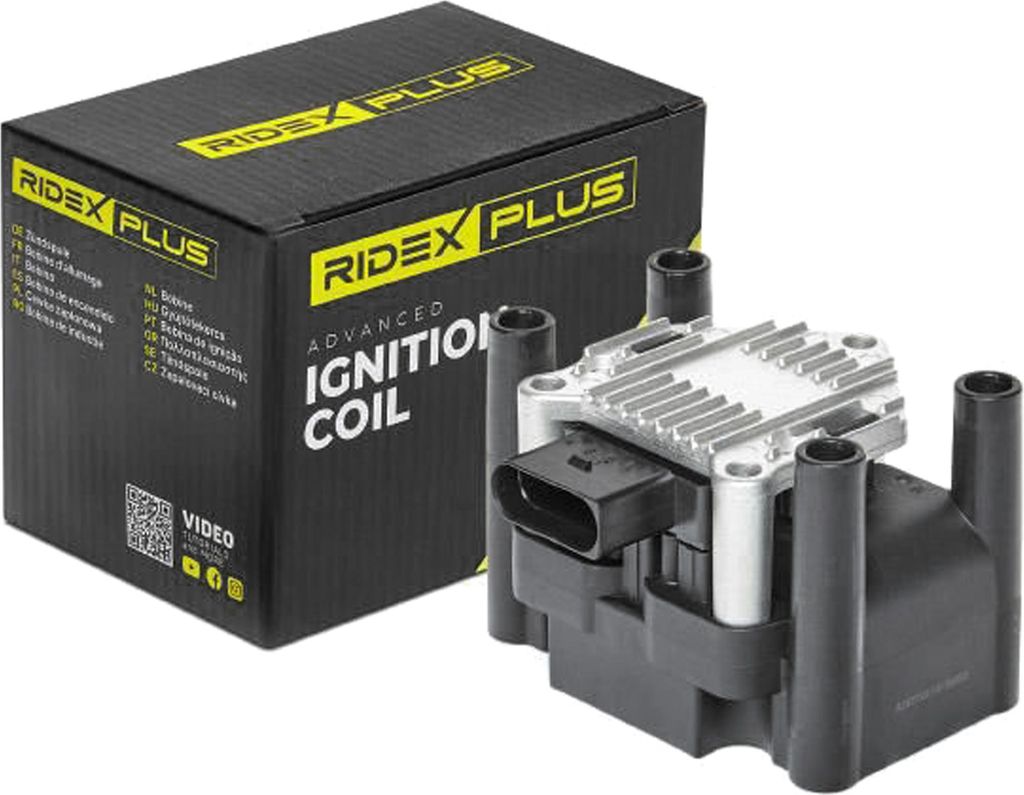 RIDEX PLUS 689C0014P Zündspule für VW Golf IV Schrägheck (1J1) GOLF VI (5K1) Golf V Schrägheck (1K1) POLO (9N) Polo Schrägheck (6R1, 6C1) TOURAN