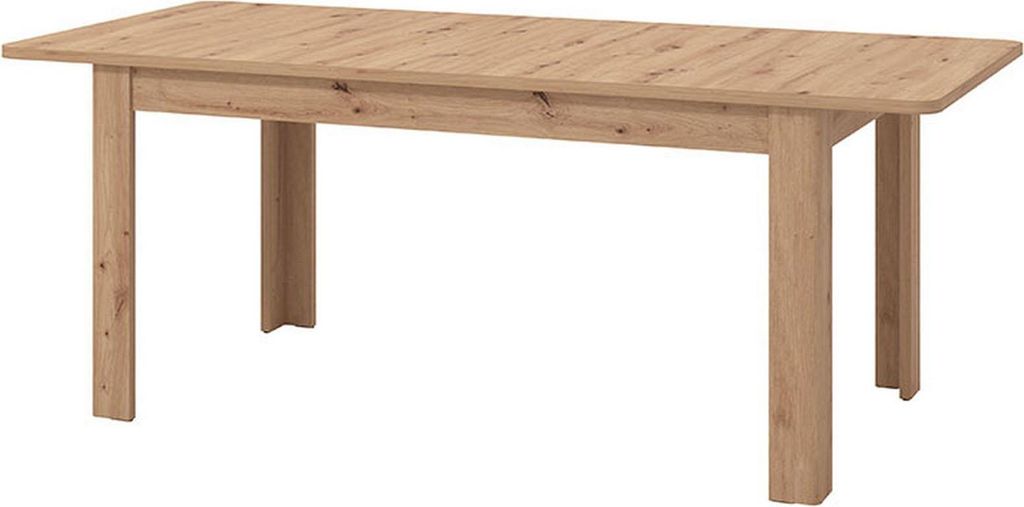 Dmora Ausziehtisch Colosimi 160x91x77 cm Braun Eiche Nodig, 8 Sitzplätze erweiterbar