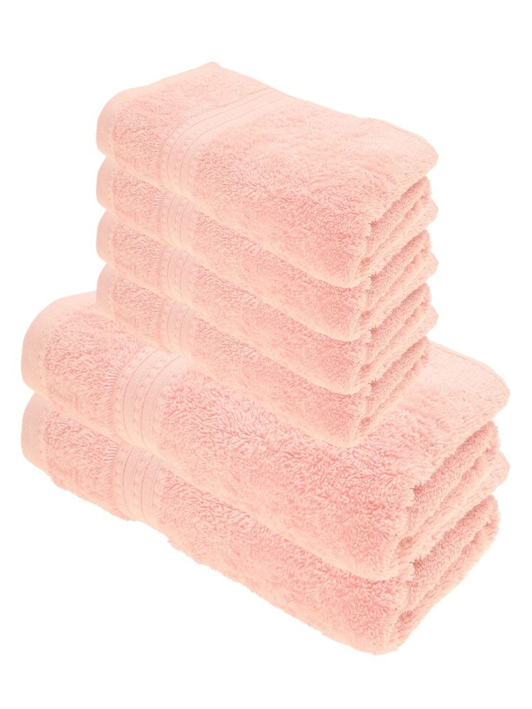 Julie Julsen BIO Duschtuch-Set 6 tlg. 2 Dusch- 4 Handtücher Rosa