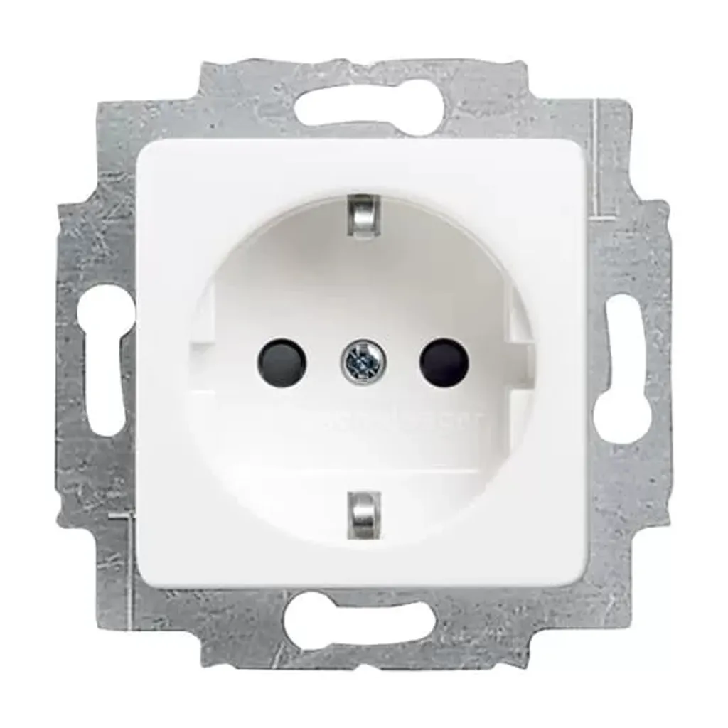 Prise de courant Busch-Jaeger 20 EUCQ-214 Alpine 2CKA002011A2829 blanc