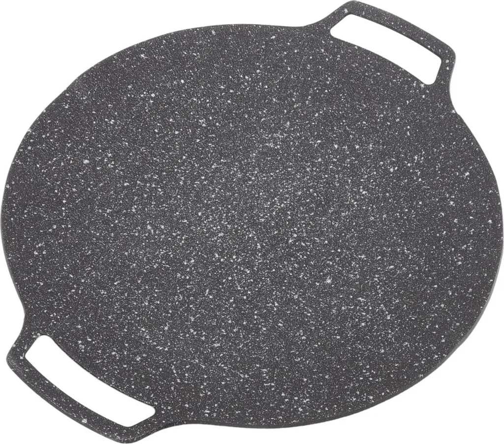 Plaque de cuisson ronde pour barbecue compatible induction toute source