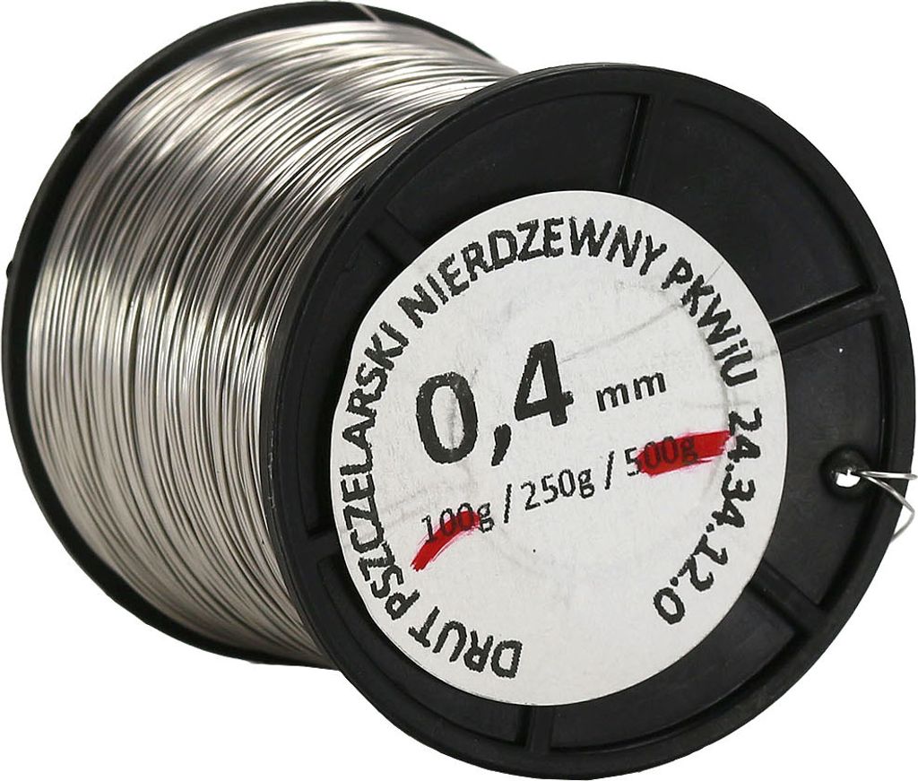Wabendraht aus Edelstahl, Ø 0,4 mm, Spule 250 g Produktbild 