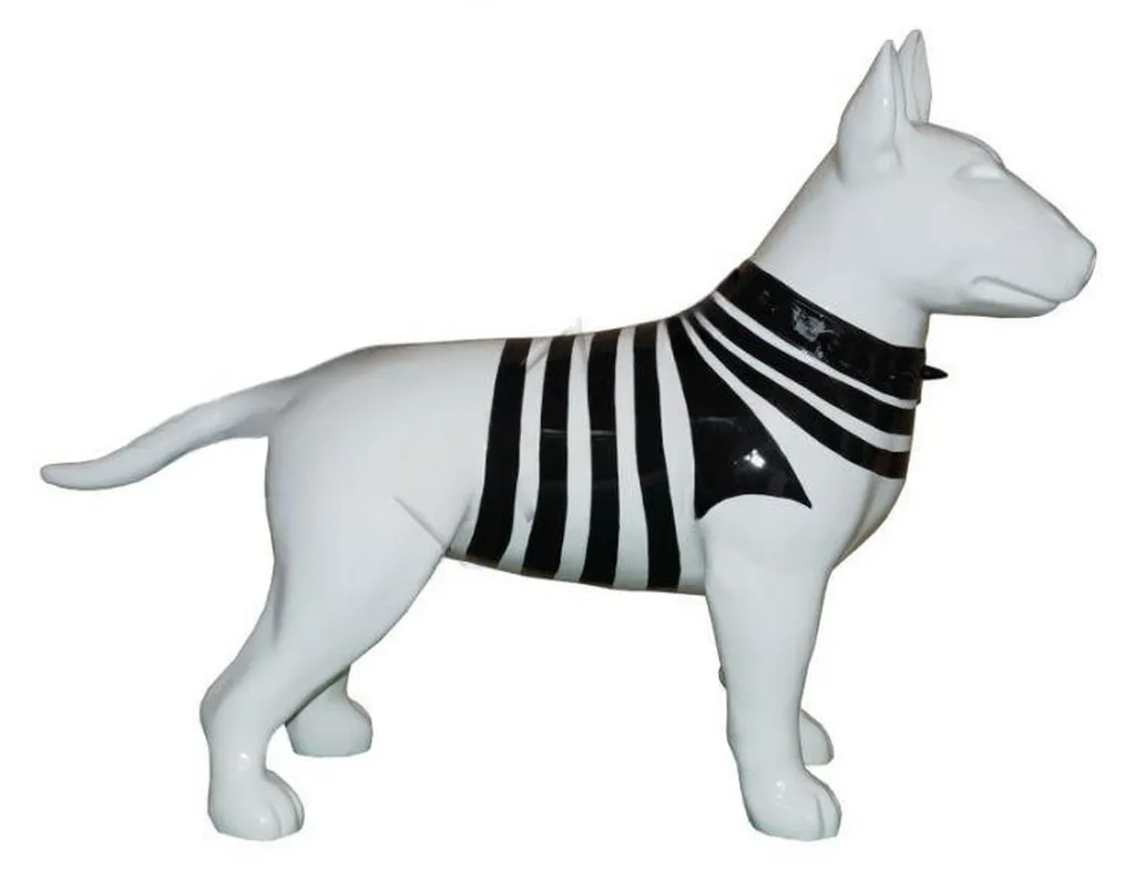 Statue Chien Figurine Artistique en Finition Brillante Taille 30cm
