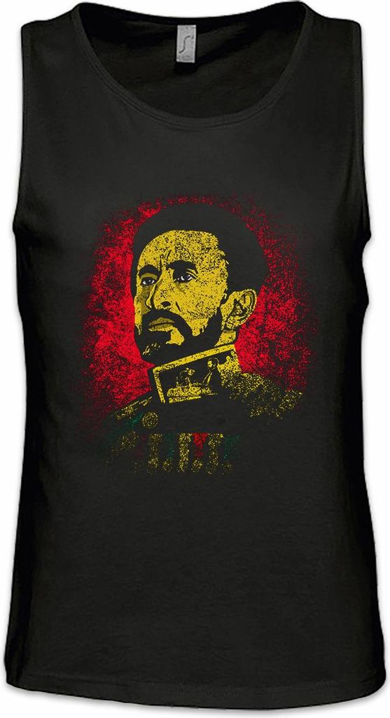 Urban Backwoods Haile Selassie Portrait I, Ärmelloses T-Shirt, Farbe: Schwarz, Größe: M