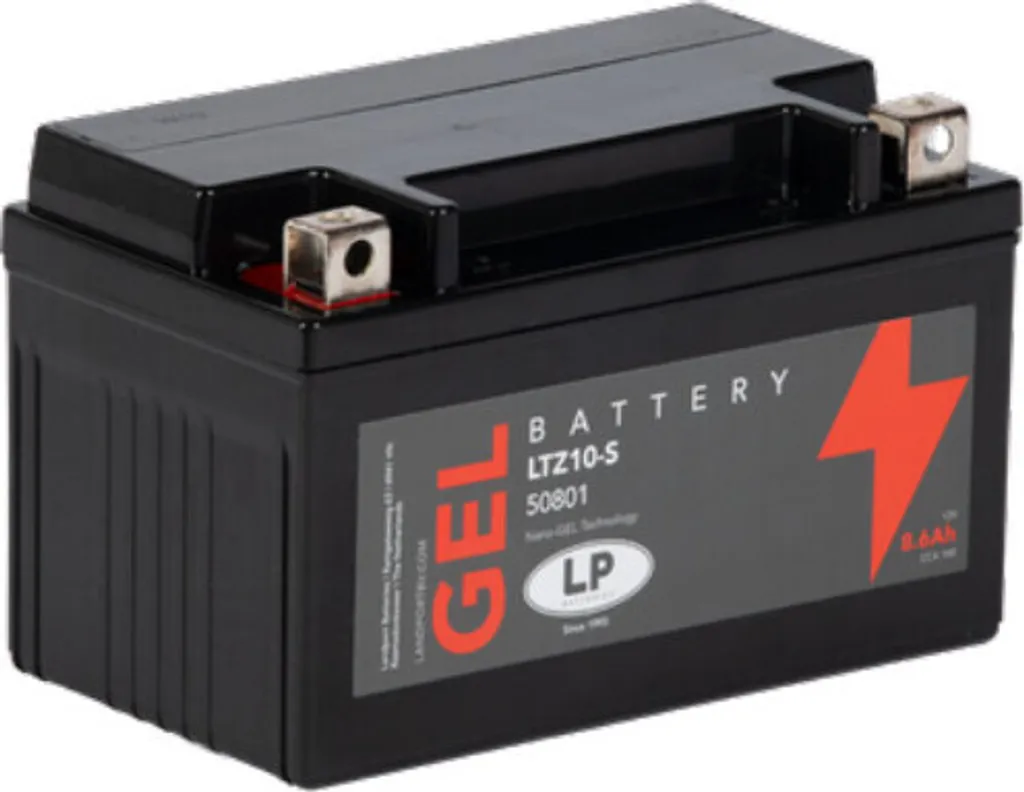 Batterie LP LTZ10S GEL 12V 8.6AH - Haute capacité démarrage pour moto