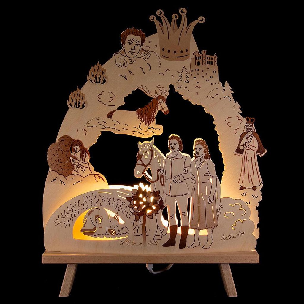 Dekoleuchter „Das singende, klingende Bäumchen“ - 30×41cm (mit LED) von Saico Seiffen