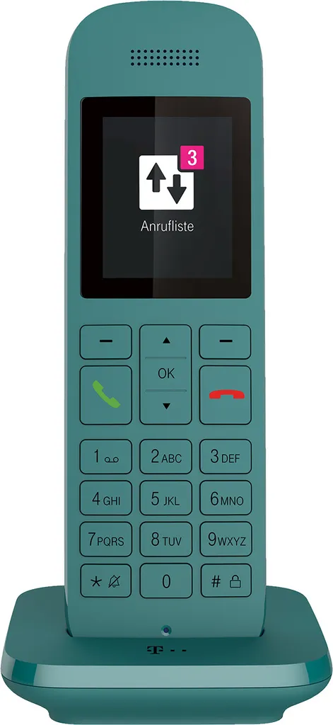 Téléphone fixe sans fil turquoise pour la maison : Telekom Speedphone 12