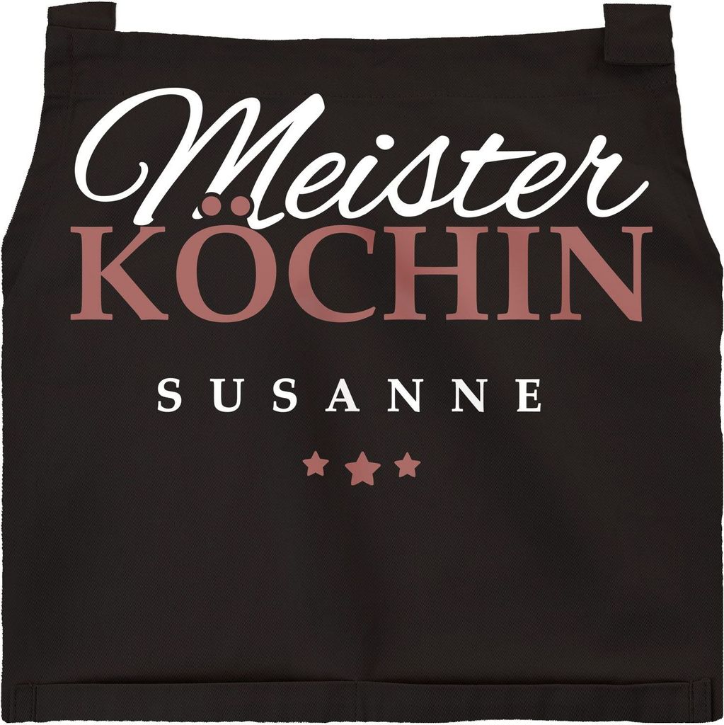 Kochschürze Küchenschürze Damen Meisterköchin personalisierte Schürze für Frauen mit Namen Baumwolle SpecialMe Damen schwarz unisize