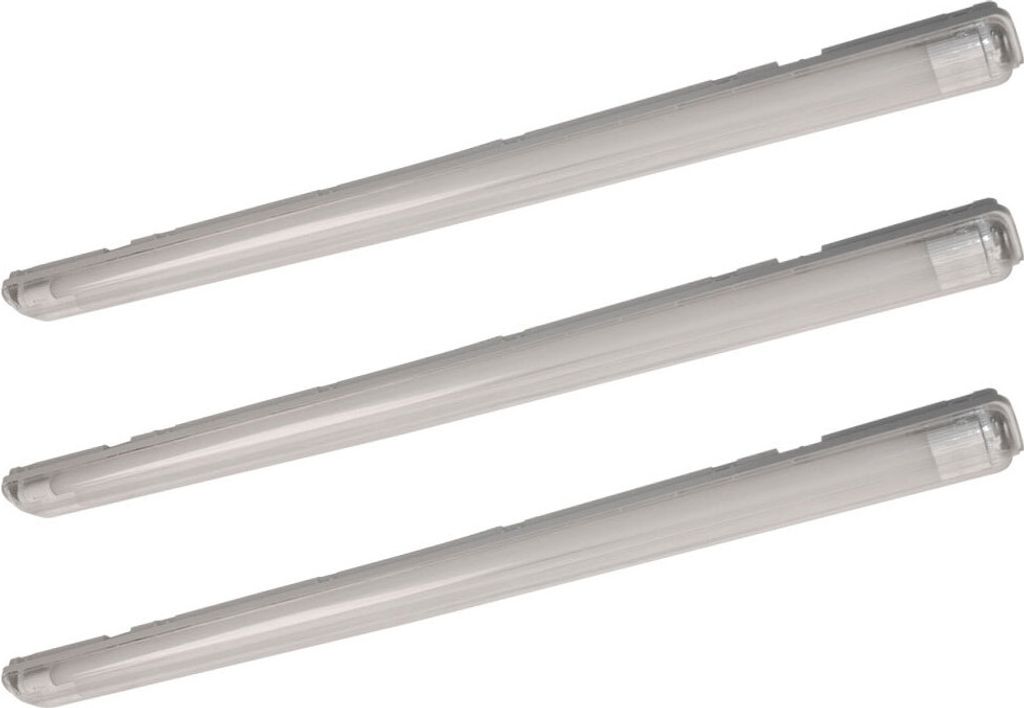 3er Set LED Wannenlampen, neutralweiß, L 126 cm, VT-12023