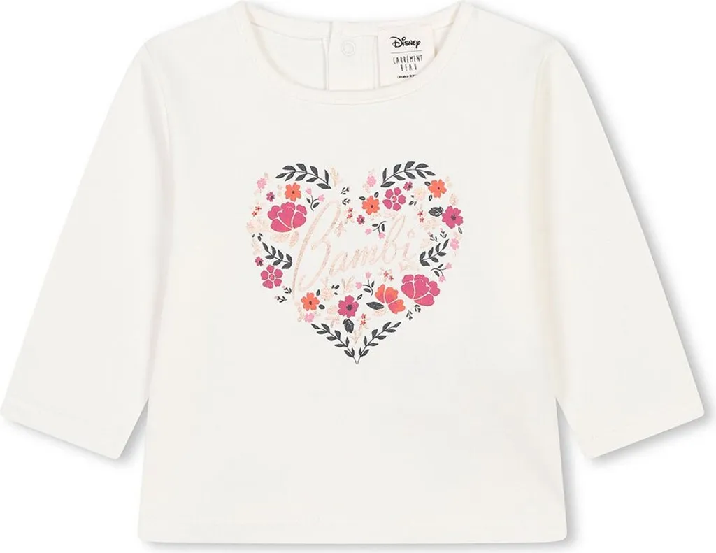 T-shirt manches longues beige pour enfant 4 ans en maille de coton