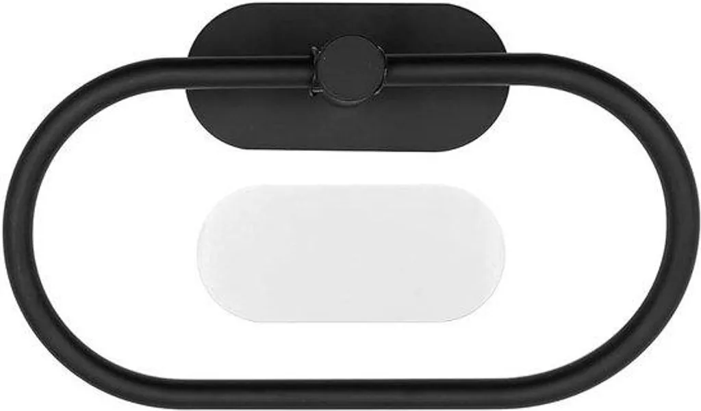 Porte-serviettes mural noir pour petite salle de bain, inox sans trou