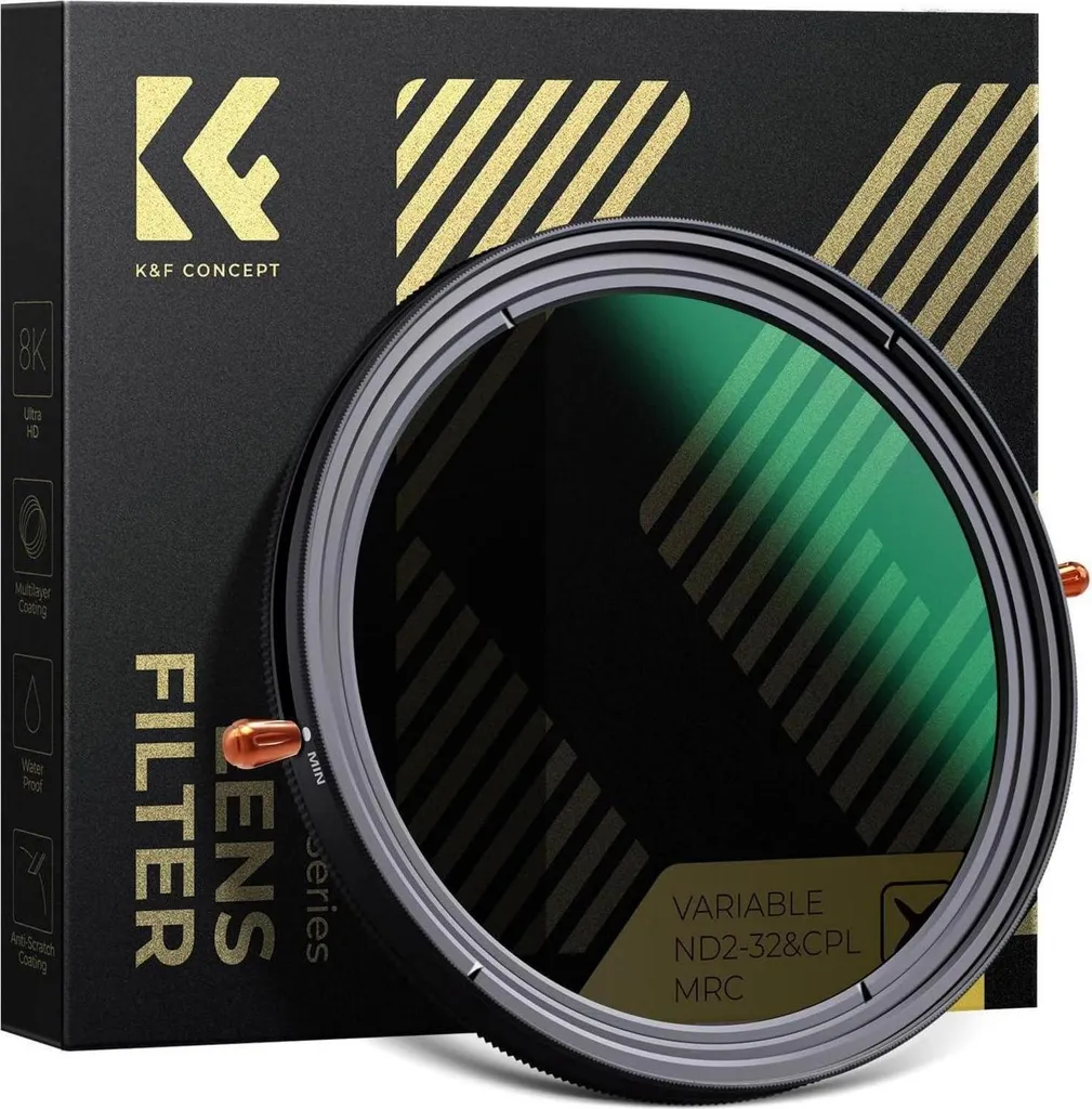 Filtre ND CPL 82mm Multifonctionnel avec Polarisant et Densité Neutre