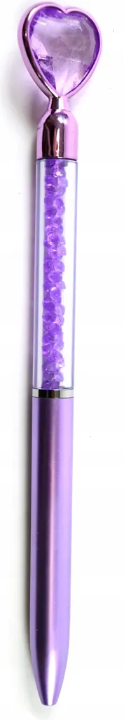 Stylo à bille Cœur et diamants strass - Écriture fluide et design chic