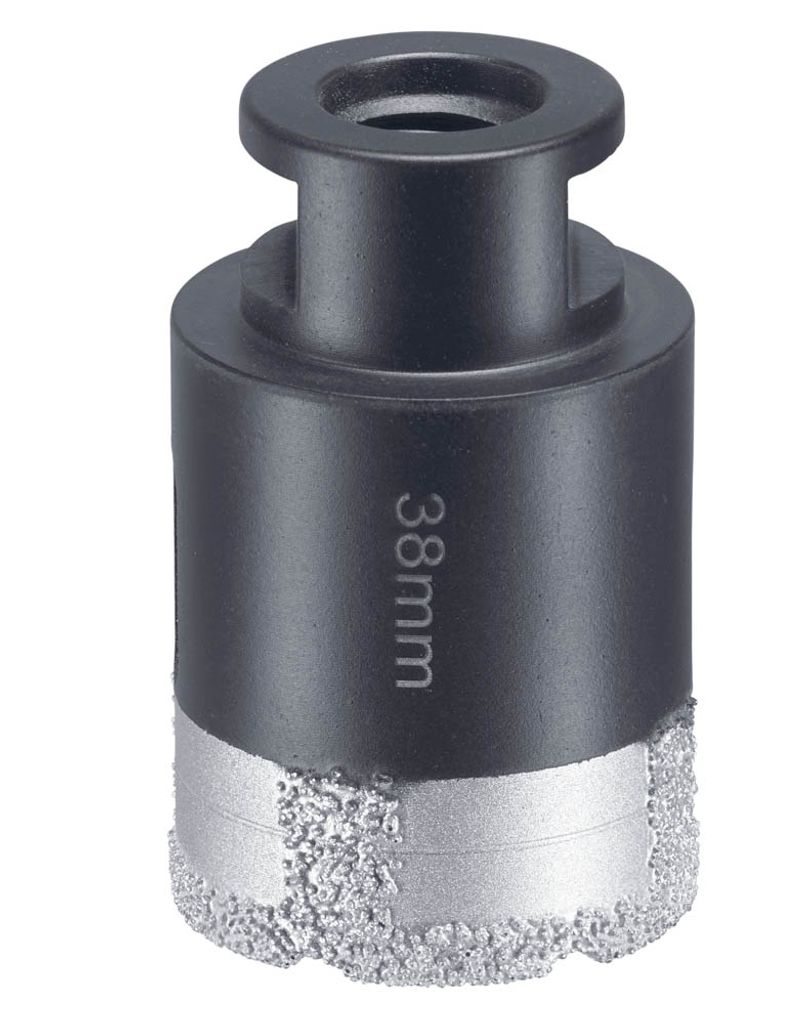 kwb Diamant Fliesen-Loch-Bohrer für Winkelschleifer, Lochsäge M14-Aufnahme , Bohrkrone Durchmesser:38 mm