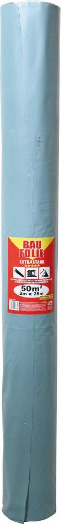 Jufol Baufolie Extrastark 0,1 mm 25 x 2 m = 50 m² transluzent
