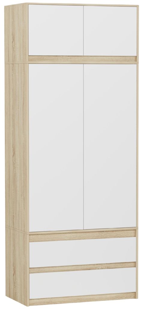 Skříň šatna s nástavcem 90x234 cm FRAMIRE B-9-NTIP sonoma Obrázek produktu 