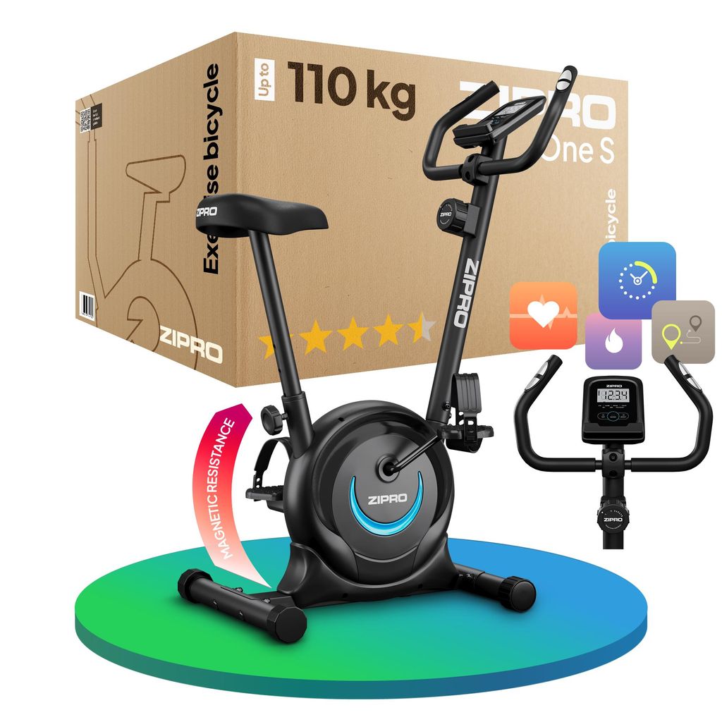 Zipro One S Heimtrainer Fahrrad für Zuhause Magnet Fahhrad bis 110 kg Magnete Exercise Bike Fitnessbike Fitness Fahrrad Hometrainer Cardio Fahrrad...