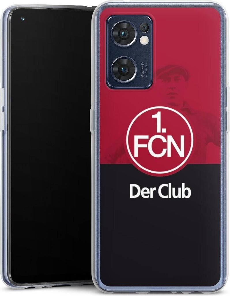 DeinDesign Handyhülle für Oppo Find X5 Lite Silikon Hülle Case Smartphone Schutzhülle 1. FC Nürnberg Der Club Offizielles Lizenzprodukt