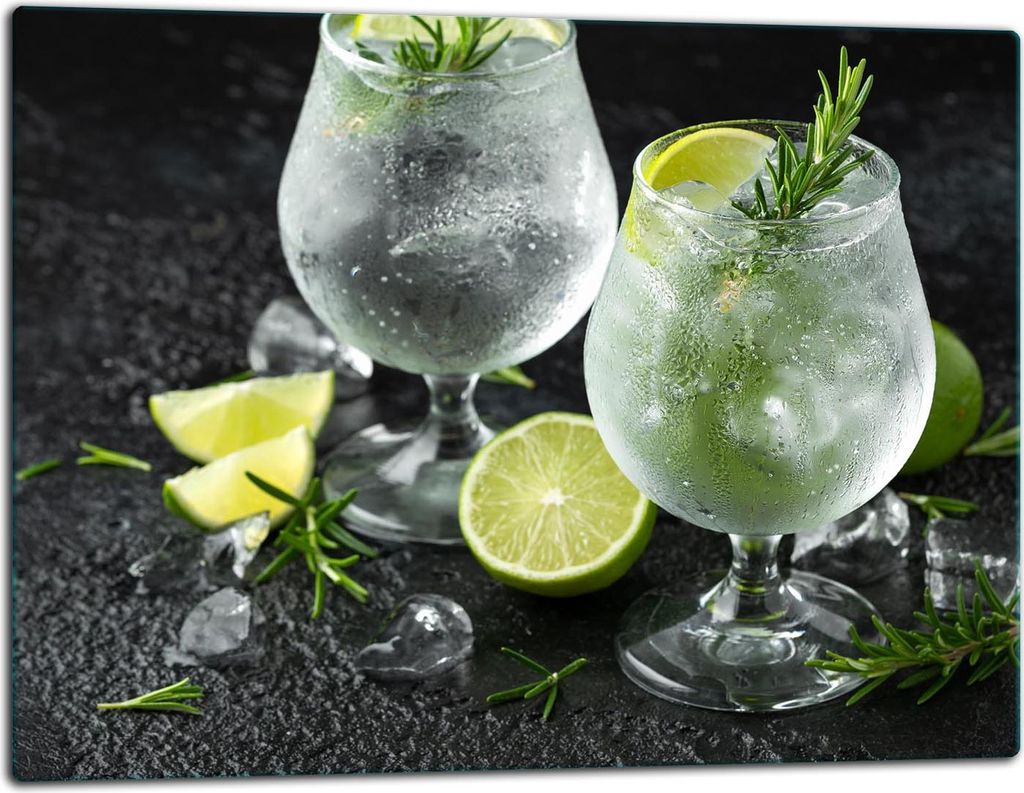 Glasschneidebrett Herdabdeckplatte Glaskeramikkochfeld Universal 52x40 cm Schwarz Glas