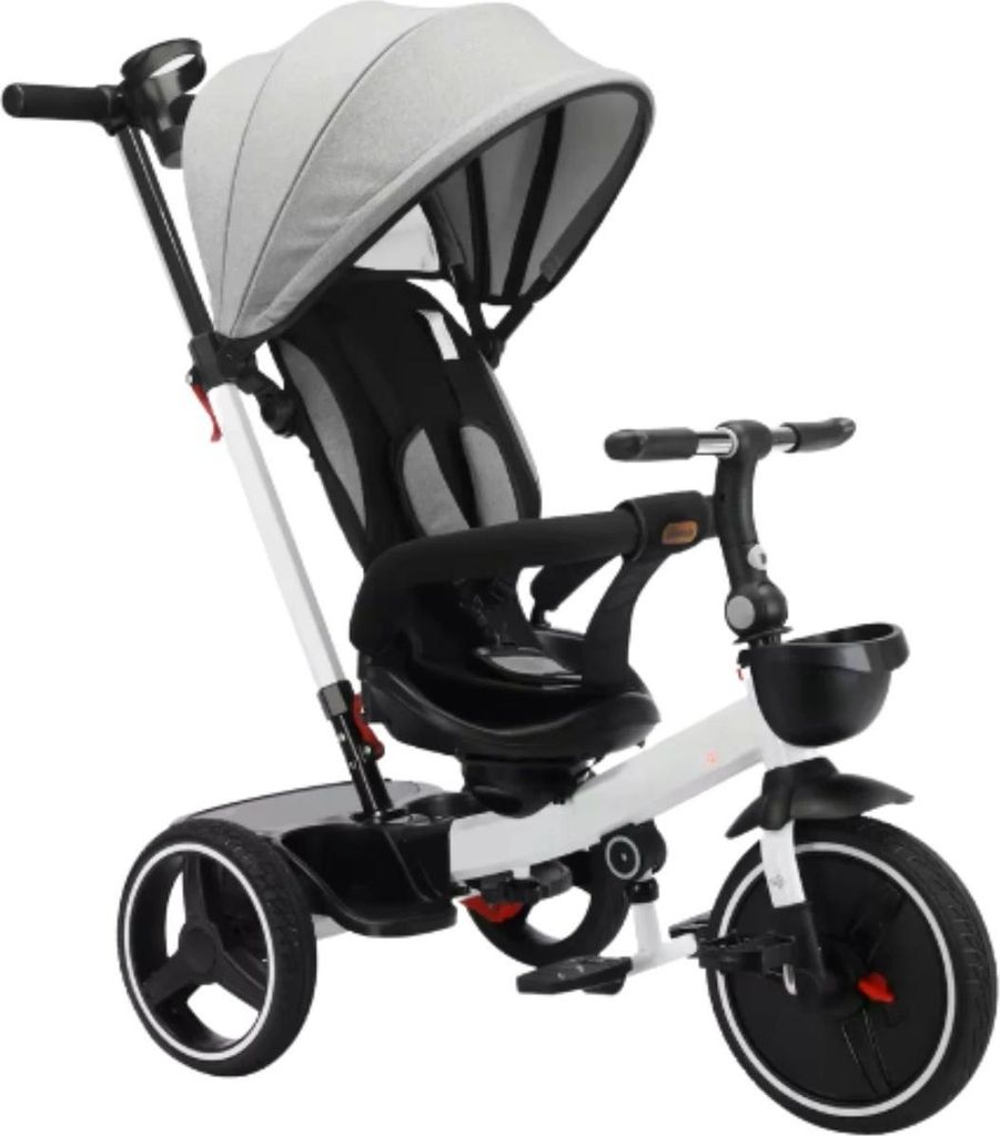 Baby-Dreiräder Fioren 6-in-1 – Für Kinder – Lauflern- & Schiebefahrrad – Baby- & Kleinkindfahrrad – Grau – 6 Monate bis 5 Jahre