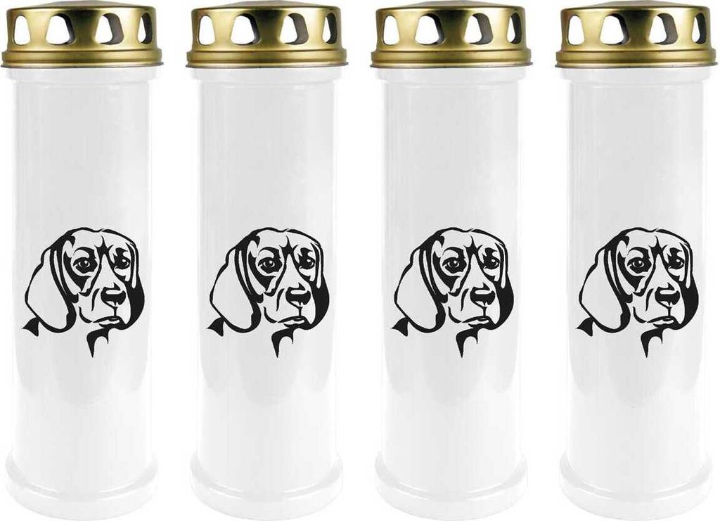 Grabkerze Weiß 4er Pack, Brenndauer: 100 Stunden ( je Kerze Produktbild 