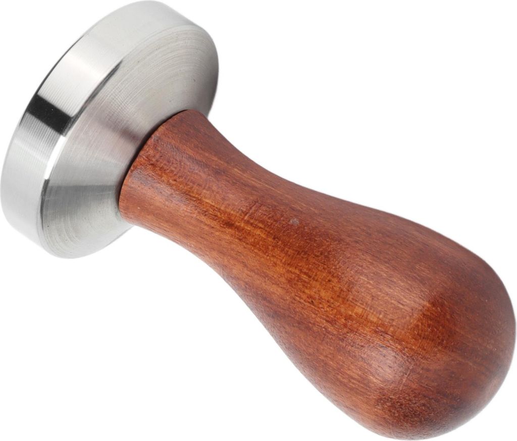 53mm Kaffeestampfer mit Holzgriff Edelstahl Kaffeepulver Hammer für Restaurant