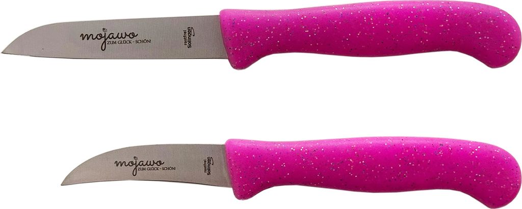 2x Set Küchenmesser Schälmesser Messer Allzweckmesser Pink Solingen