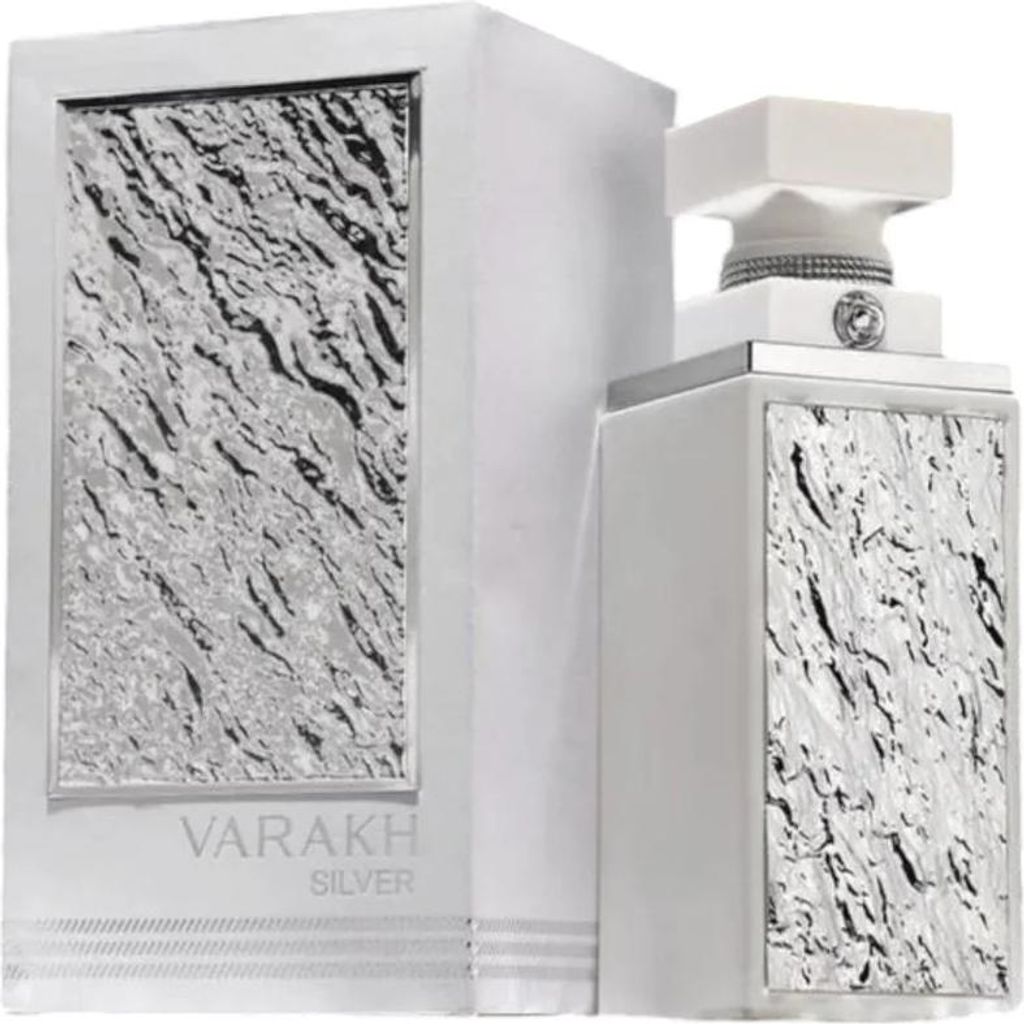 A perfume bottle and its box are displayed against a white background.
