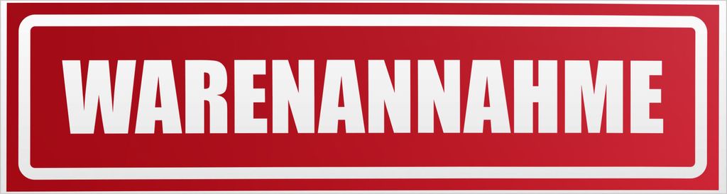 Kiwistar Warenannahme invertiert Magnetschild Schild magnetisch - 60cm Rot - reflektierend - Magnetfolie für Auto PKW Kfz