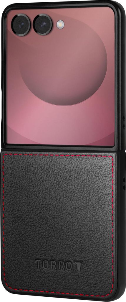 TORRO Custodia in pelle per Galaxy Z Flip7 - Nero con Immagine del prodotto 