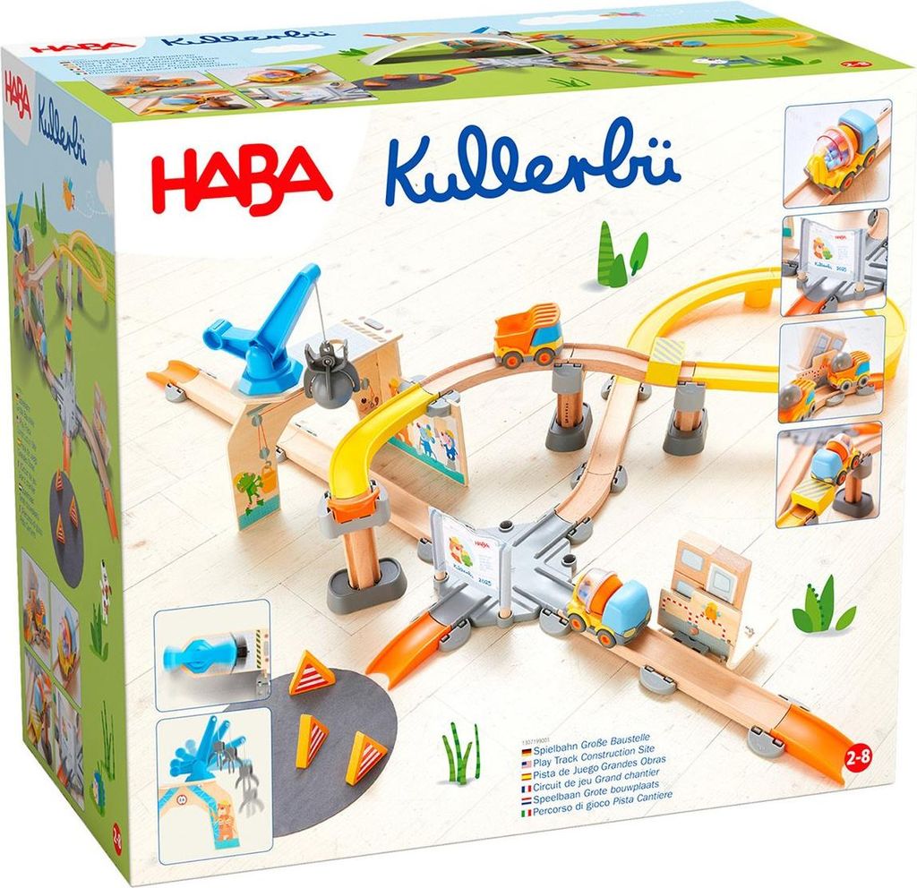 HABA Pista per biglie Kullerbü – Pista Grande cantiere - Immagine del prodotto 