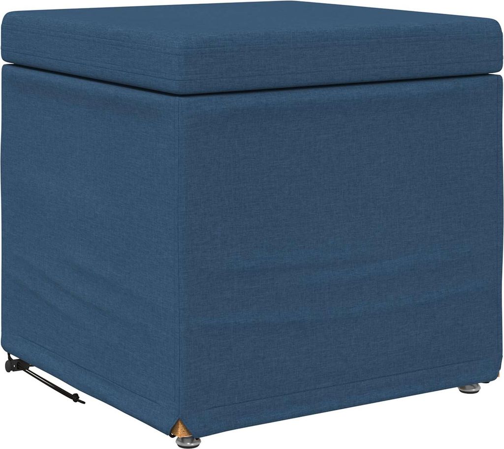 Hocker Blau 41 x 41 x 40 cm Stoff und Pressholz
