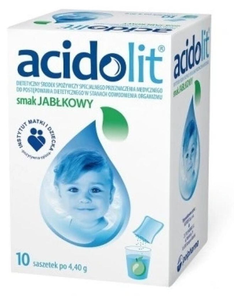 POLPHARMA ACIDOLIT Elektrolyte für Kinder Apfel Polpharma Produktbild 