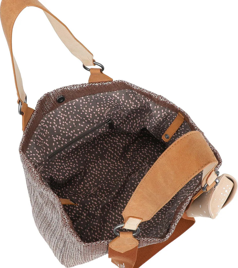 Sac cabas édition limitée effet paille tressée bronze Izzy Medium - 14