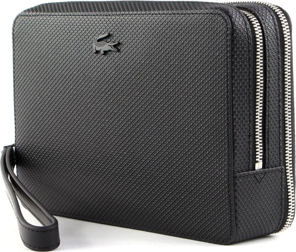 LACOSTE Leder Abendtasche Utensilientasche Chantaco Clutch Produktbild 