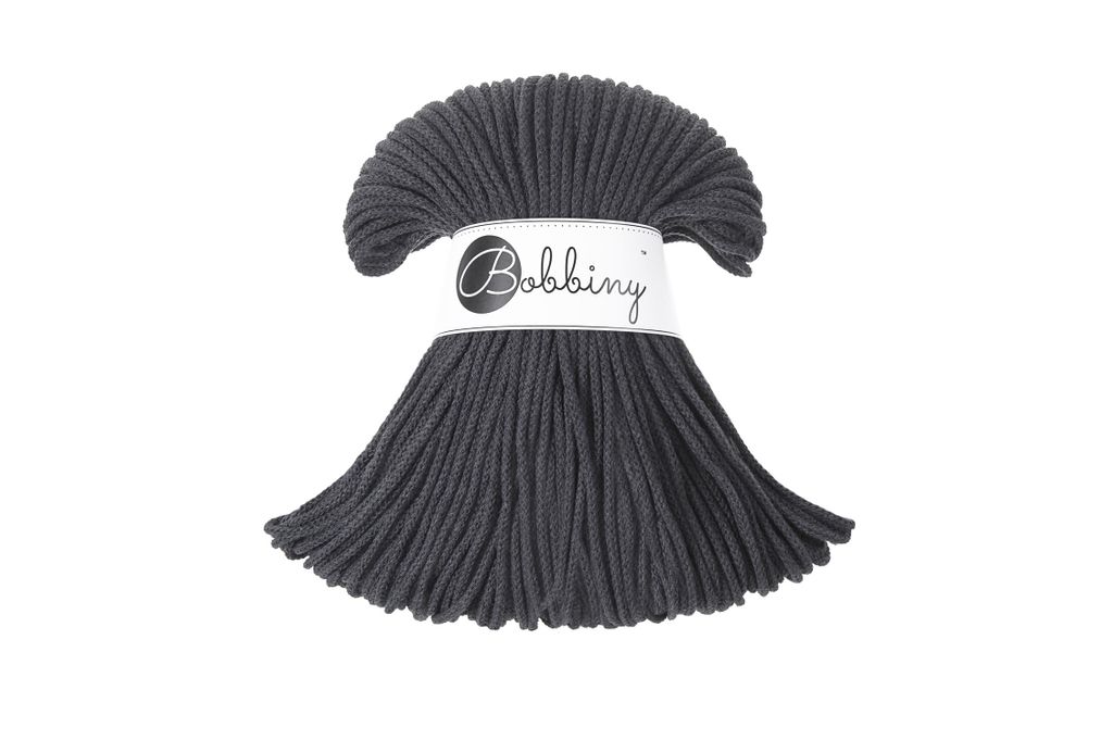 Bobbiny Junior 3 mm 100 m Charcoal Sznurek Zdjęcie produktu 
