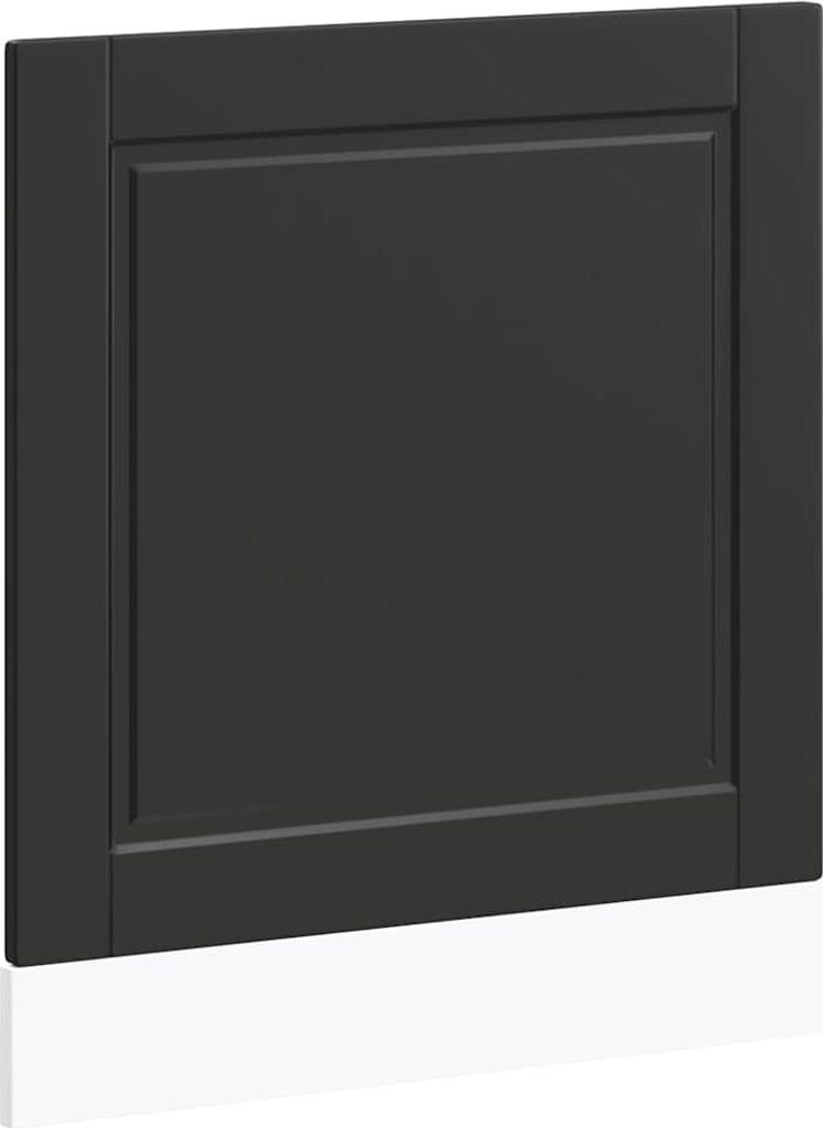 vidaXL Geschirrspülerblende Porto Schwarz 60x1,5x57 cm Produktbild 